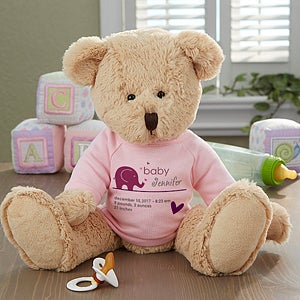 New Arrival Personalized Baby Teddy Bear- Pink