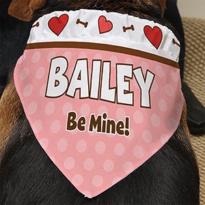 Be My Valentine Personalized Dog Bandana