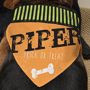 Happy Howl-oween Personalized Dog Bandana