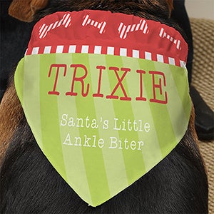 Personalized Dog Christmas Bandanas - Santa's Helper