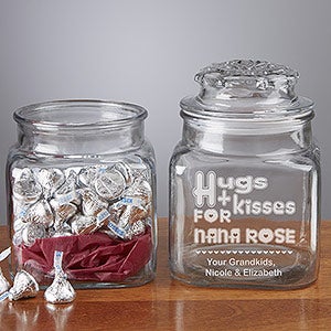 Hugs & Kisses Personalized Candy Jar