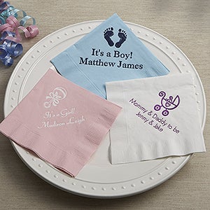 Baby Shower Personalized Napkins - Beverage Size