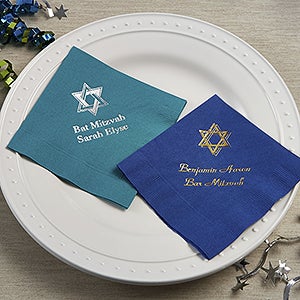 Bar/Bat Mitzvah Personalized Napkins - Luncheon Size