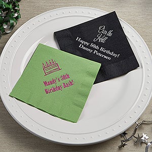 Party Time Birthday Napkins - Beverage Size