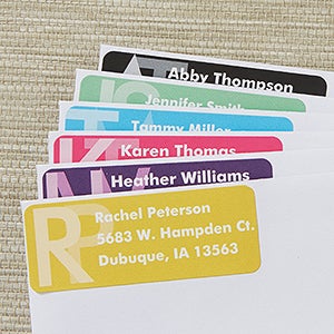 Large Monogram Return Address Labels