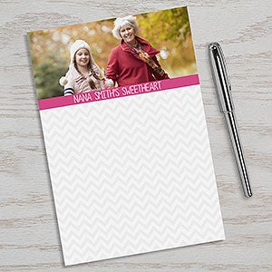 Personalized Photo Notepads - Chevron - Single Photo