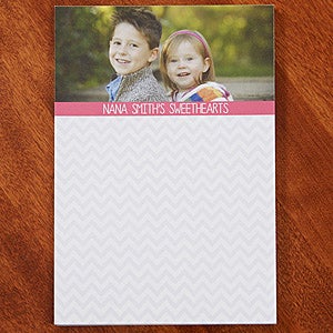 Chevron Personalized Photo Notepad- 1 Photo