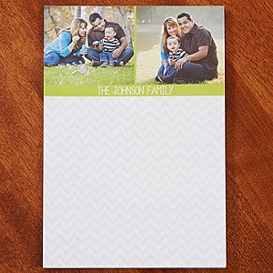 Chevron Personalized Photo Notepad- 2 Photo