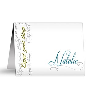 Inspirational Message Personalized Note Cards