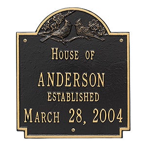 Date Established Family Personalized Aluminum House Plaque