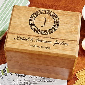 Wedding Recipes Personalized Recipe Box