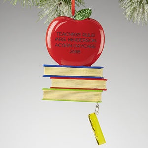 personalized teacher christmas ornaments teachers rule teacher christmas ornament