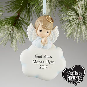 Heaven Sent Precious Moments Personalized Ornament- Boy
