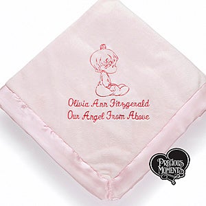 Precious Moments® Personalized Embroidered Blanket- Pretty Pink