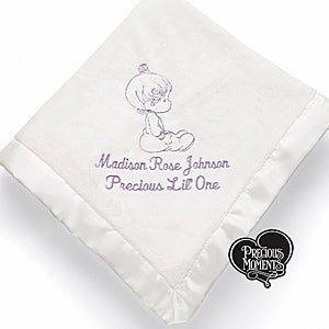Precious Moments® Personalized Embroidered Blanket- Ivory