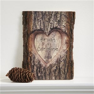 Personalized Romantic Wall Plaque - Carved Heart - #13760