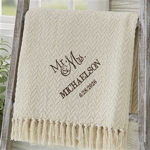 Wedded Pair Wedding & Anniversary Personalized Afghan