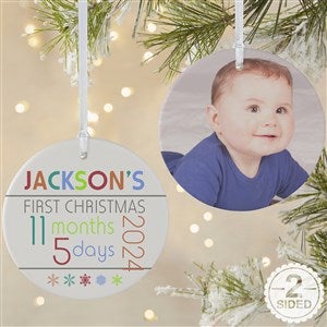 Baby's First Christmas Personalized Photo Ornament