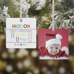 Baby's First Christmas Personalized Metal Photo Ornament