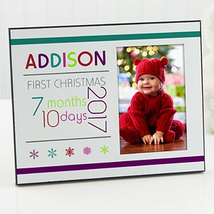 Baby's 1st Christmas Personalized Age Frame