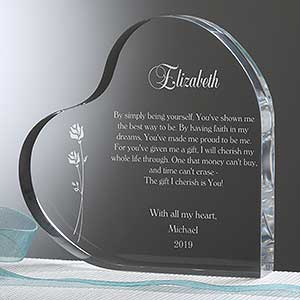 Personalized Romantic Heart Keepsake Gift - Your Love Letter