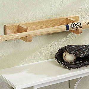 Oak Baseball Bat Display Stand