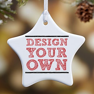 1-Sided Design Your Own Personalized Star Ornament