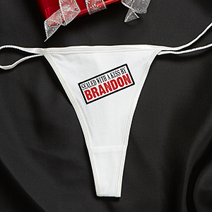 Sealed With A Kiss Personalized Thong