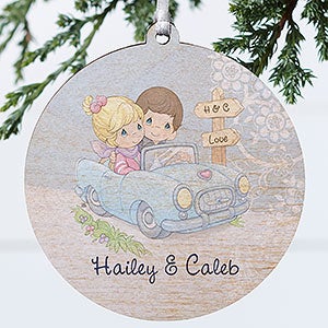 Precious Moments Personalized Couple Ornament - Wood