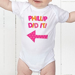 They Did It! Personalized Baby Bodysuit