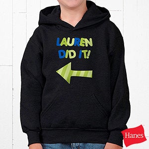 They Did It! Personalized Youth Hooded Sweatshirt