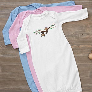 Two Little Monkeys Personalized Baby Gown
