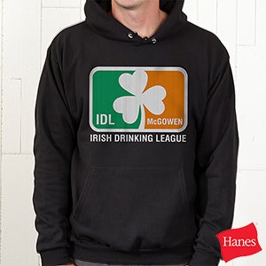 Irish Drinking League Personalized Hooded Sweatshirt - Adult