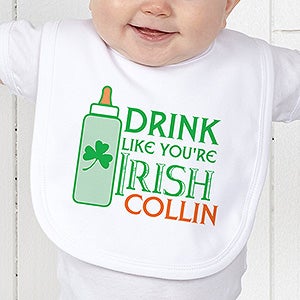 Drink Like You're Irish Personalized Bib