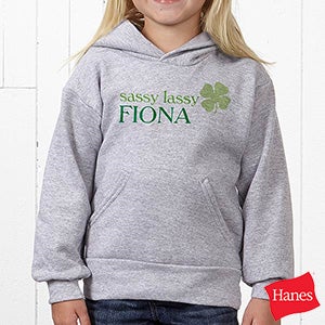 Born Lucky Personalized Youth Hooded Sweatshirt