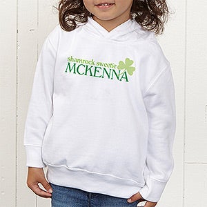 Born Lucky Personalized Toddler Hooded Sweatshirt