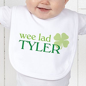 Born Lucky Personalized Bib