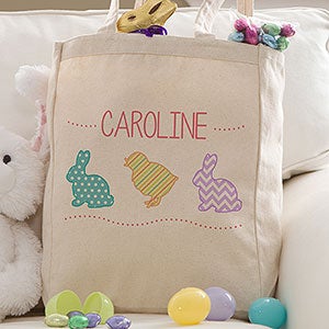 Hop Hop Easter Personalized Petite Tote Bag