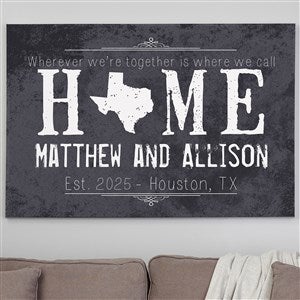 State of Love 32x48 Personalized Canvas Print