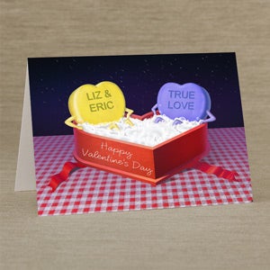 Hot Tub Candy Heart Personalized Greeting Card