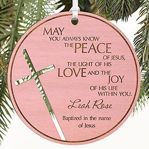 Blessings for You Personalized Pink Wood Keepsake