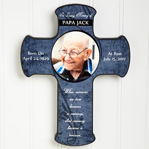 Forever in Our Hearts Personalized Photo Cross