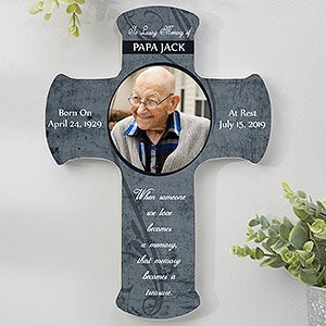 Personalized Forever in Our Hearts Photo Cross - 8x12
