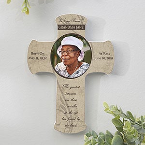 Forever in Our Hearts Personalized Photo Cross - 5x7