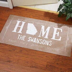State of Love Personalized Doormat -Oversized