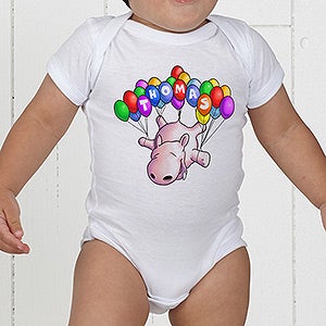 Floating Zoo Personalized Baby Bodysuit