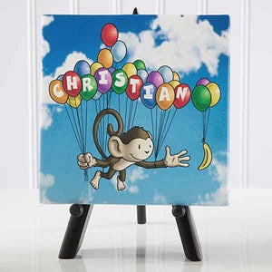 Floating Zoo Personalized Canvas Print -5 1/2 x 5 1/2