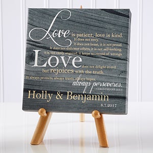 Love Is Patient Personalized Canvas Print-5 1/2 x 5 1/2
