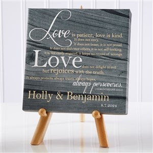 Personalized Desktop Canvas Prints - Love Is Patient - 5 1/2 x 5 1/2