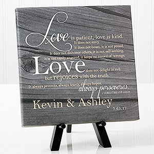 Love Is Patient Personalized Canvas Print-8x 8